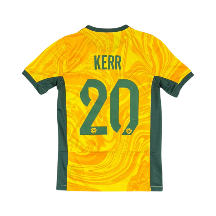 2023-24 Australia Matildas Home Shirt KERR #20 - 9/10 - (9-10 Years)
