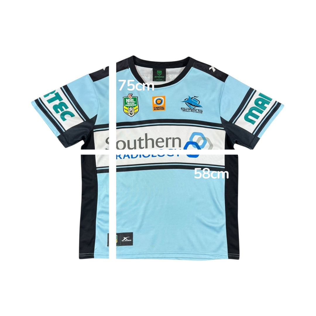 2016 Cronulla Sharks NRL Home Rugby Shirt - 8/10 - (L)