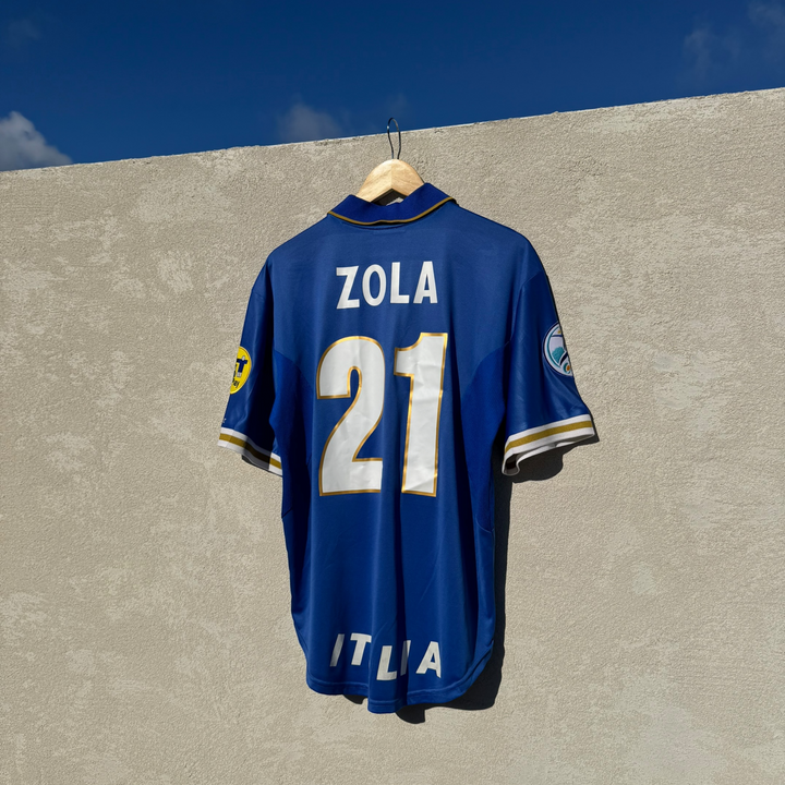 1996-97 Italy Home Shirt ZOLA #21 - 9/10 - (L)