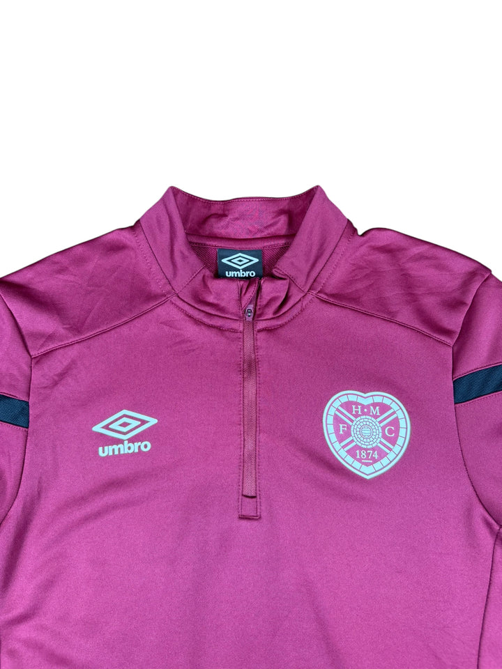 2019/20 Hearts Umbro 1/4 Zip Football Training Shirt - 8/10 - (M)