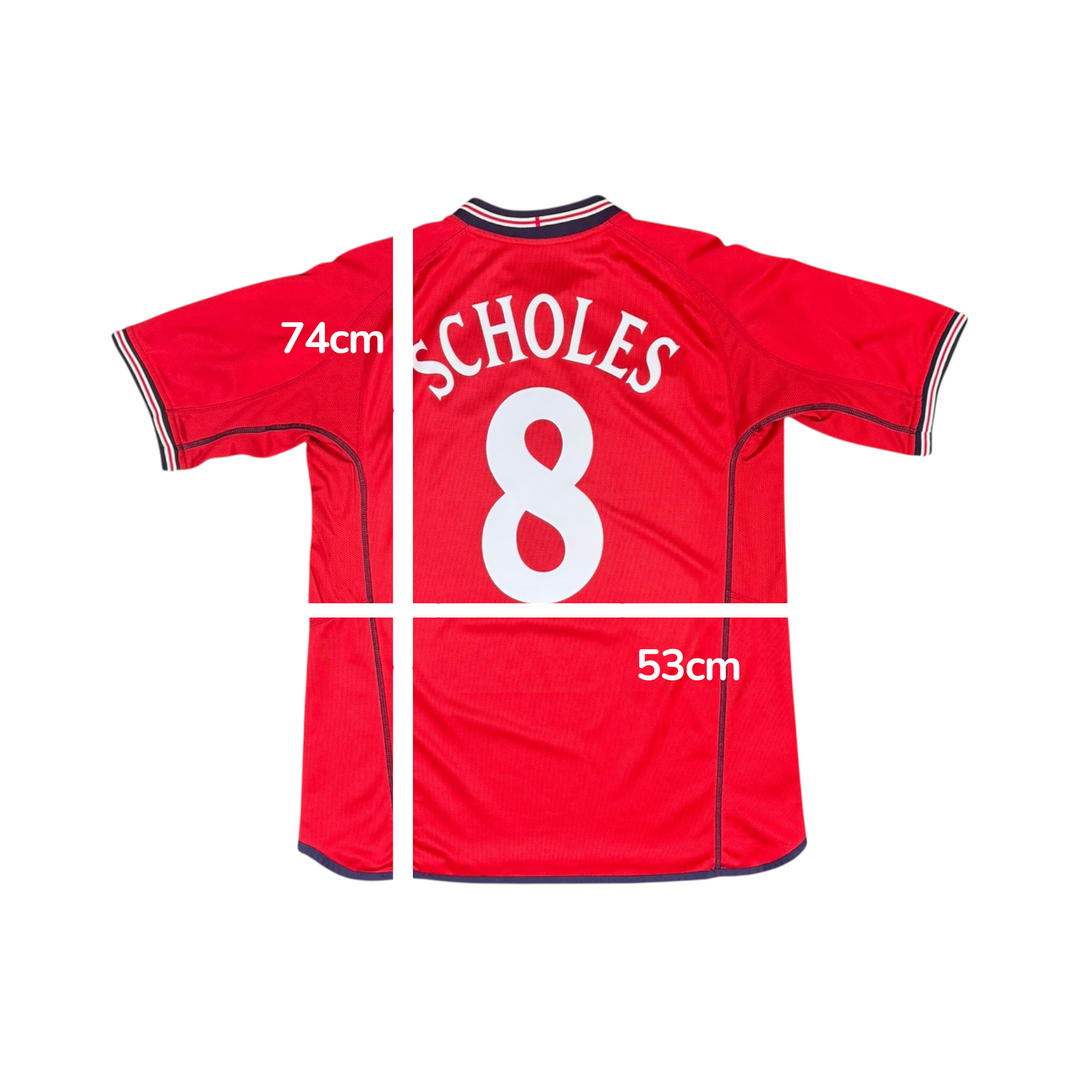 2002-04 England Umbro Away Reversible Shirt #8 SCHOLES - 8/10 - (L)