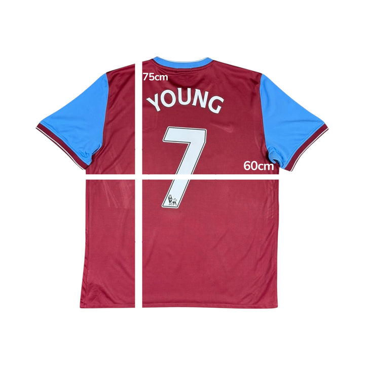 2009-10 Aston Villa Nike Home Shirt #7 YOUNG - 9/10 - (XL)