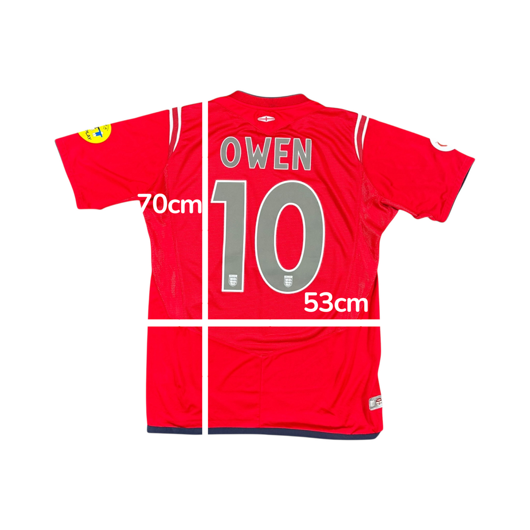 2004-06 England Umbro Away Shirt OWEN #10 - 8/10 - (M)