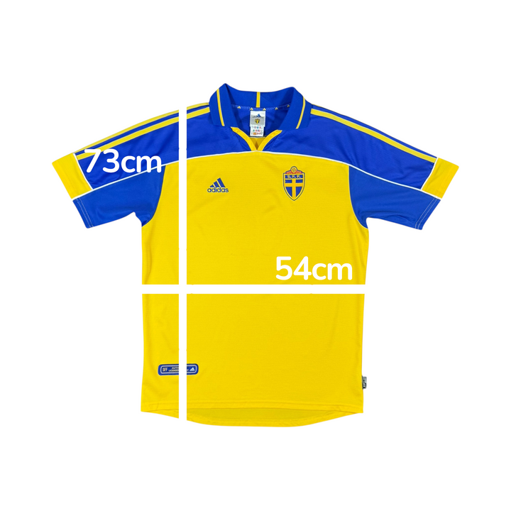 2000-02 Sweden Adidas Home Shirt - 9/10 - (M)