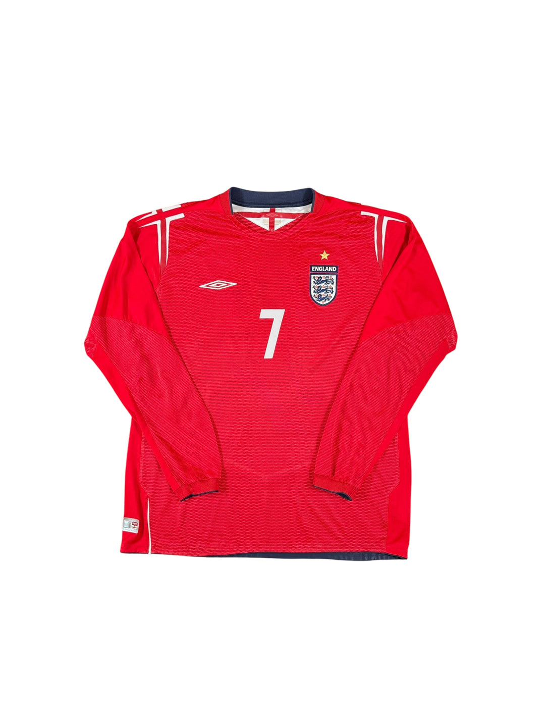 2004/06 England Umbro Away Long sleeve Shirt #7 BECKHAM - 8/10 - (XL)