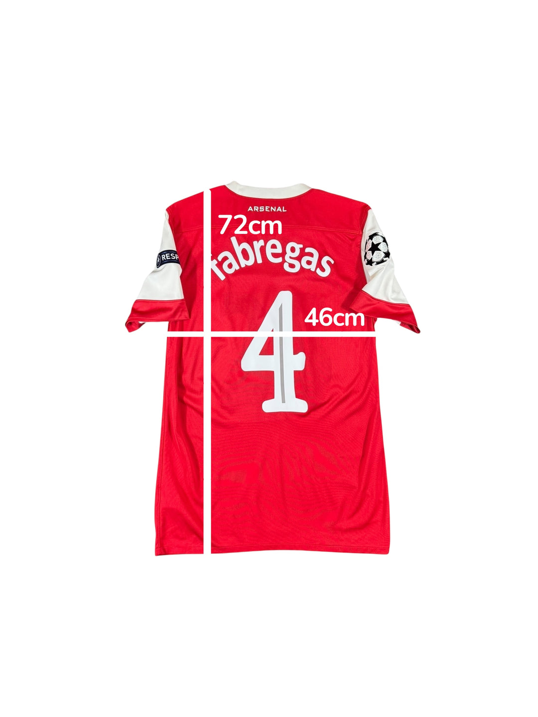 2010-11 Arsenal Nike Home Shirt Champions League #4 FABREGAS - 7/10 - (S)