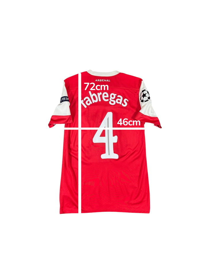 2010-11 Arsenal Nike Home Shirt Champions League #4 FABREGAS - 7/10 - (S)