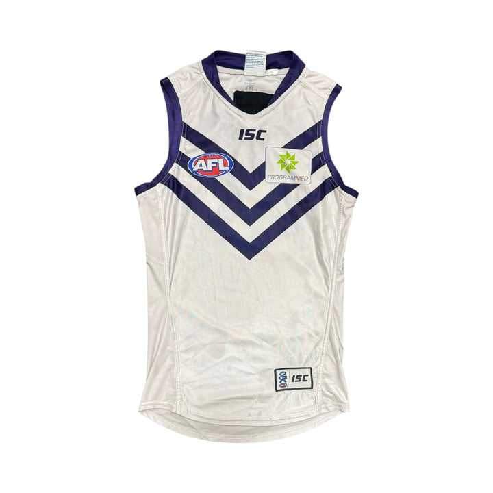 2014 Fremantle Dockers Away Jersey AFL Match Worn BRADY GREY #28 - 8/10 - (L)