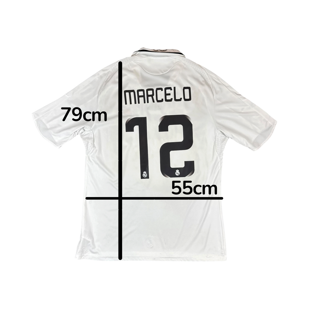 2008-09 Real Madrid Home Shirt MARCELO #12 - 7/10 - (XL)