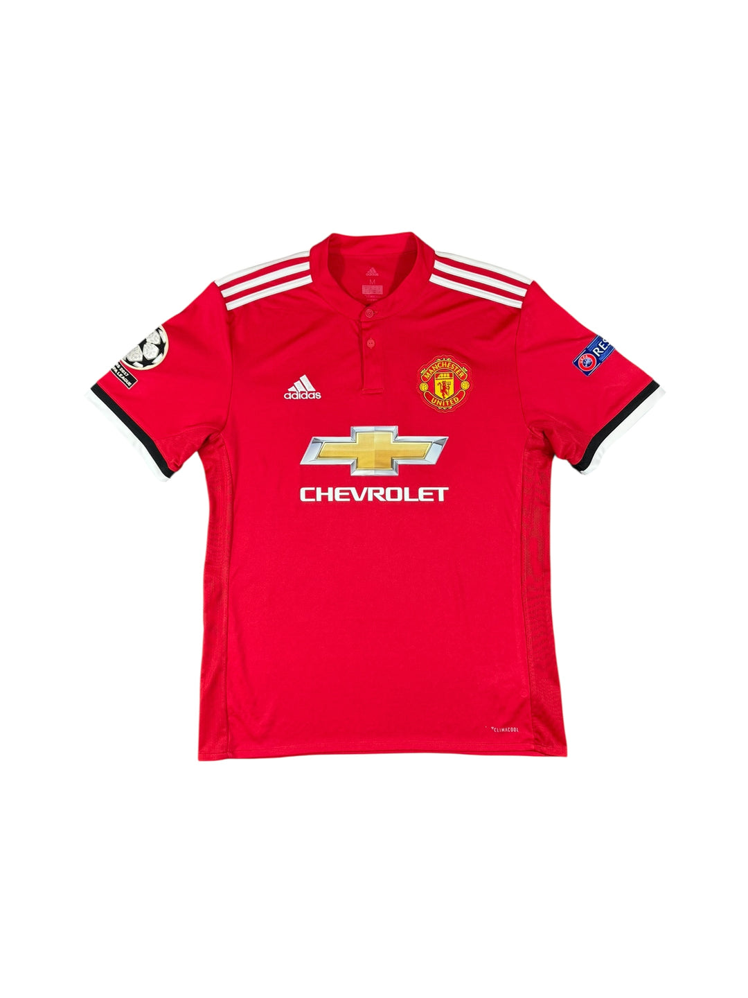 2017/18 Manchester United Adidas Home Champions League Shirt #6 POGBA - 9/10 - (M)