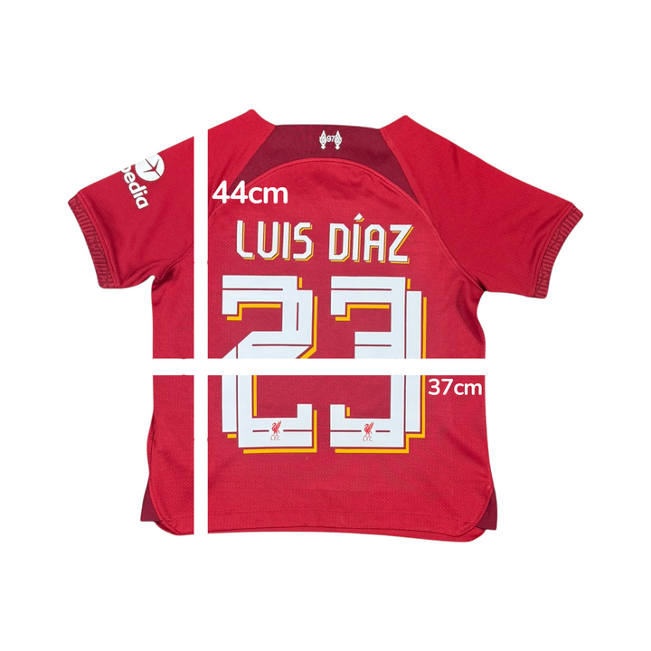 2022-23 Liverpool Nike Home Shirt LUIS DIAZ #23 - 9/10 - (6-7 Years)