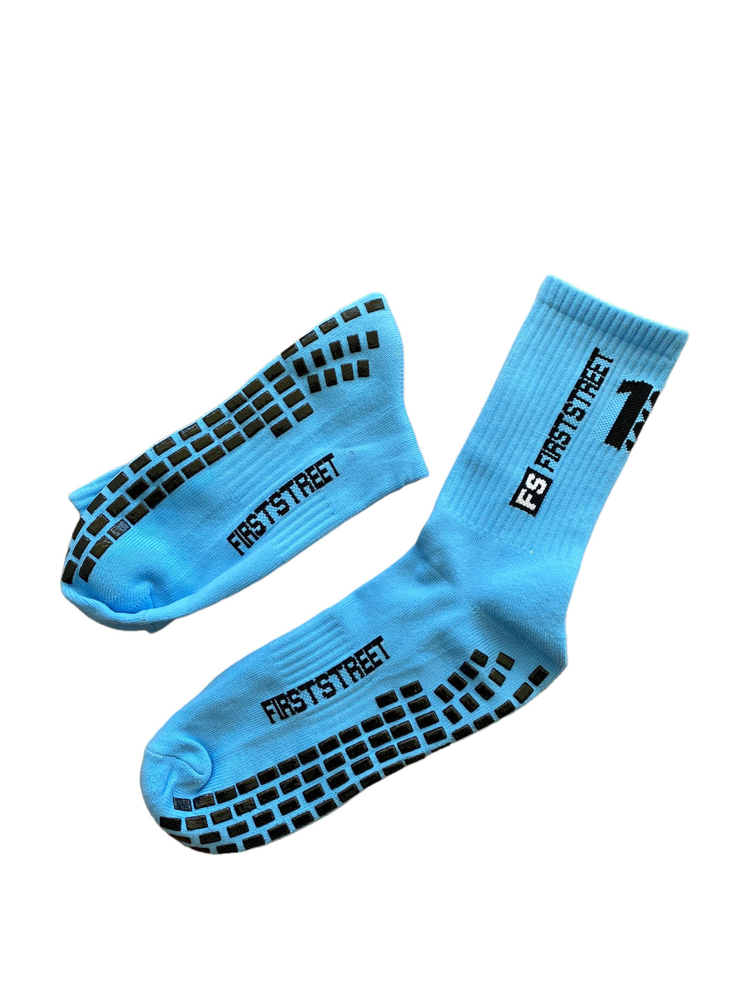 First Street Baby Blue Grip Socks (US7-US13)