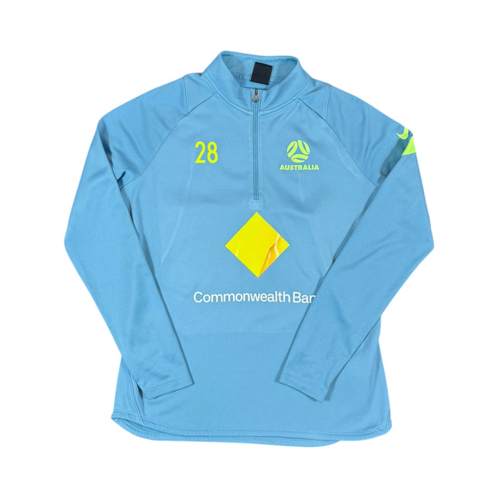 2022-23 Australia Nike 1/4 Zip Training Shirt Player Issue #28 - 9/10 - (M)