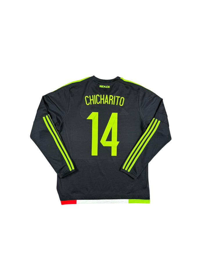 2015 Mexico Adidas Home Shirt Longsleeve #14 CHICHARITO - 10/10 - (L)
