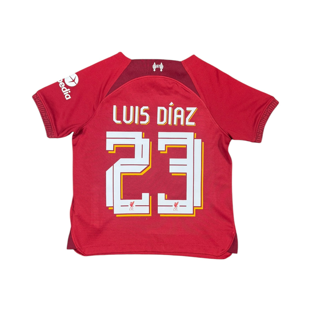 2022-23 Liverpool Nike Home Shirt LUIS DIAZ #23 - 9/10 - (6-7 Years)