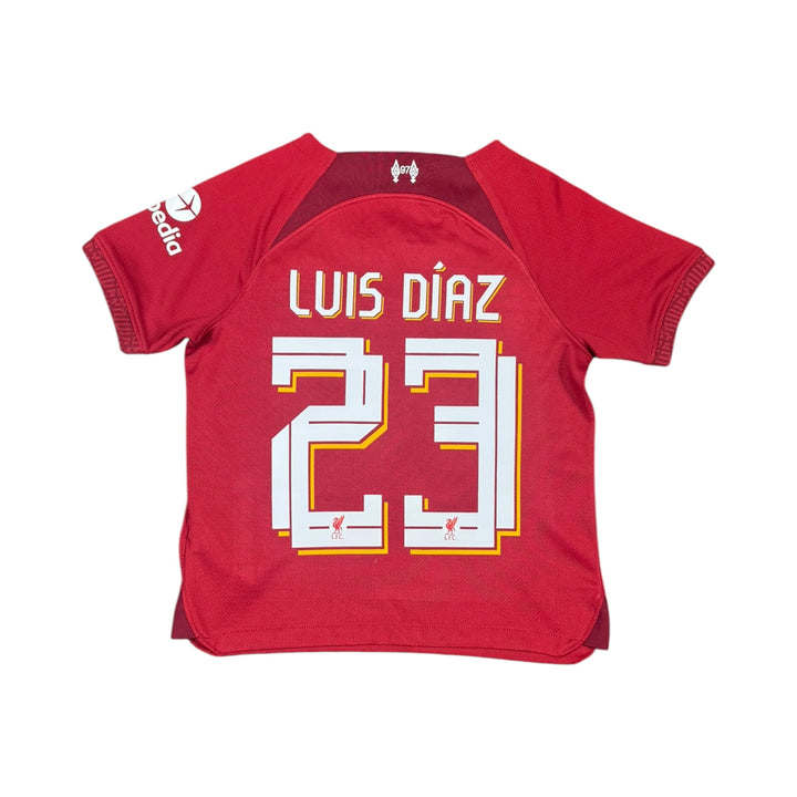 2022-23 Liverpool Nike Home Shirt LUIS DIAZ #23 - 9/10 - (6-7 Years)