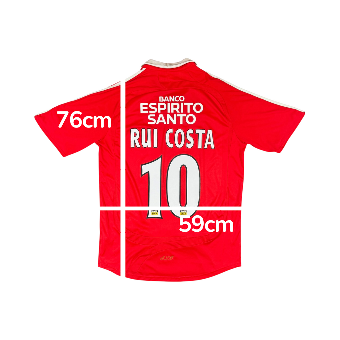 2006-07 Benfica Adidas Home Shirt RUI COSTA #10 - 8/10 - (XL)